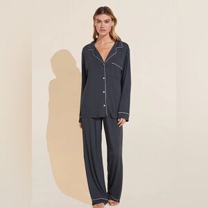 Eberjey Gisele TENCEL Modal Long PJ Set Graphite/Sorbet